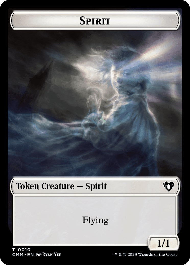 Spirit (0010) // Dragon Egg Double-Sided Token [Commander Masters Tokens] | Card Merchant Takapuna