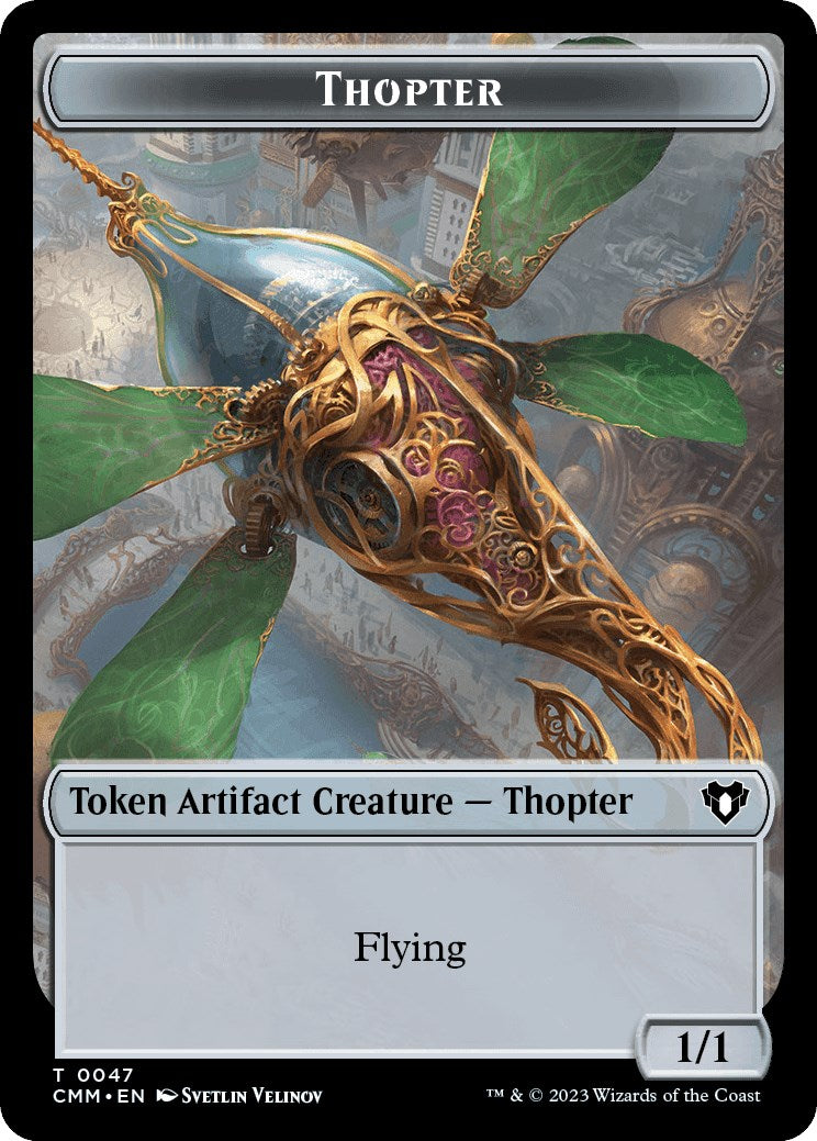 Thopter // Phyrexian Germ Double-Sided Token [Commander Masters Tokens] | Card Merchant Takapuna