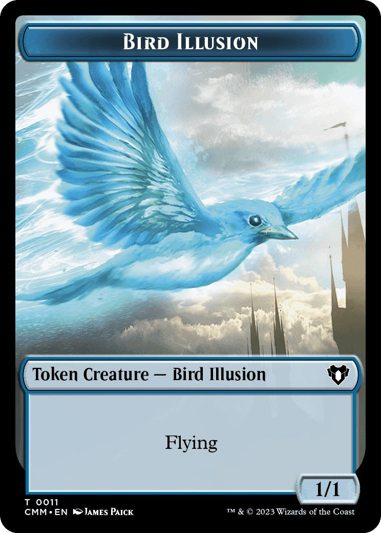 City's Blessing // Bird Illusion Double-Sided Token [Commander Masters Tokens] | Card Merchant Takapuna