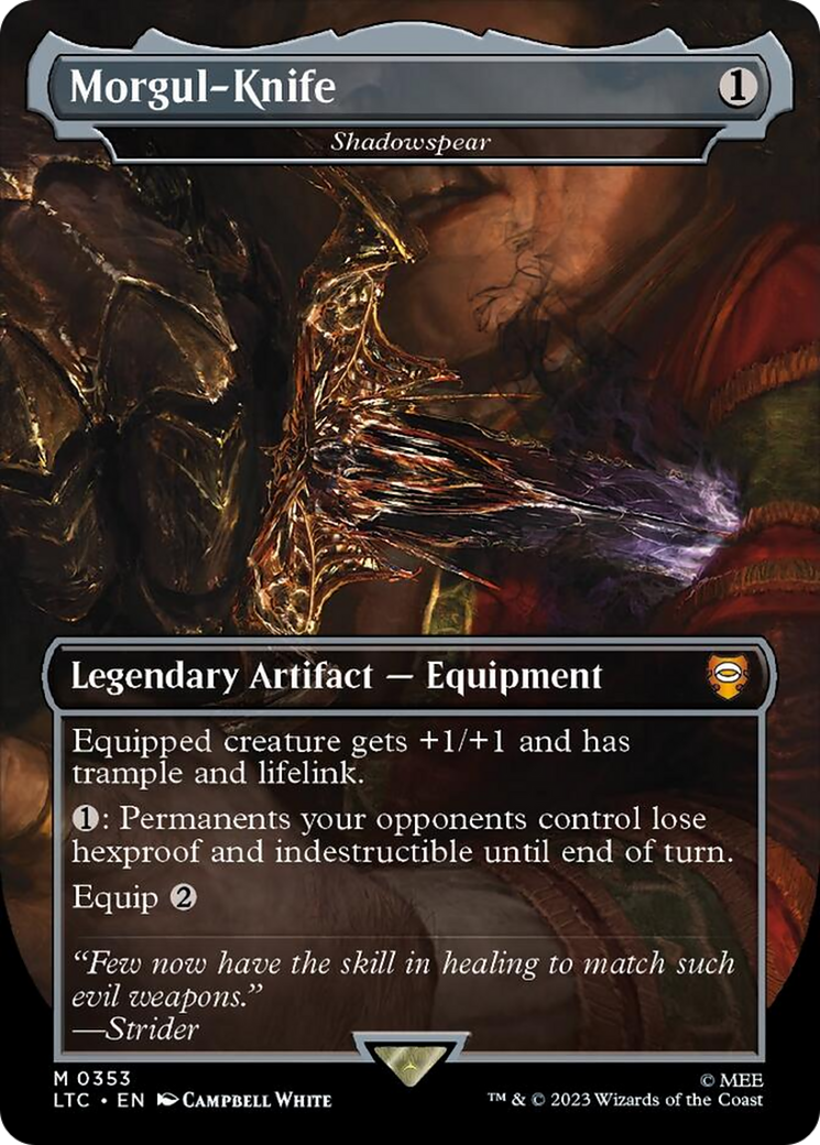 Morgul-Knife - Shadowspear [The Lord of the Rings: Tales of Middle-Earth Commander] | Card Merchant Takapuna