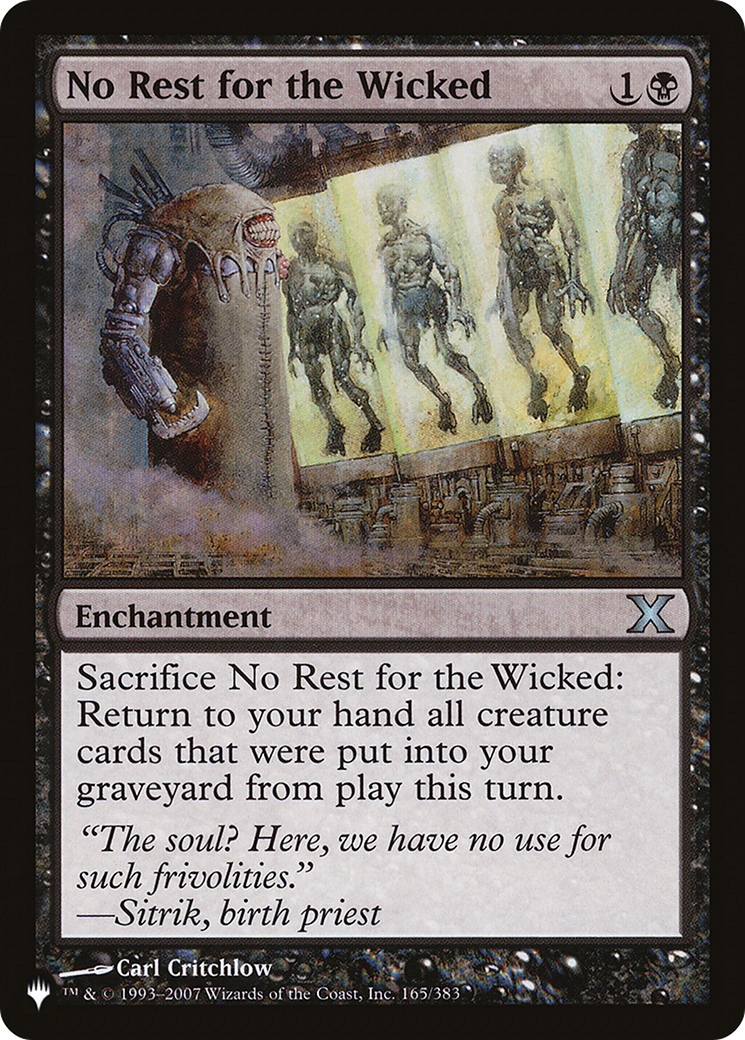 No Rest for the Wicked [The List] | Card Merchant Takapuna
