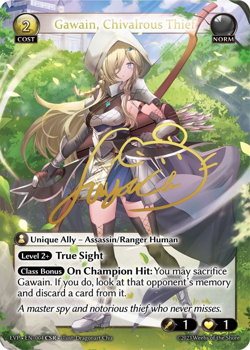 Gawain, Chivalrous Thief (CSR) (004) [Promotional Cards] | Card Merchant Takapuna