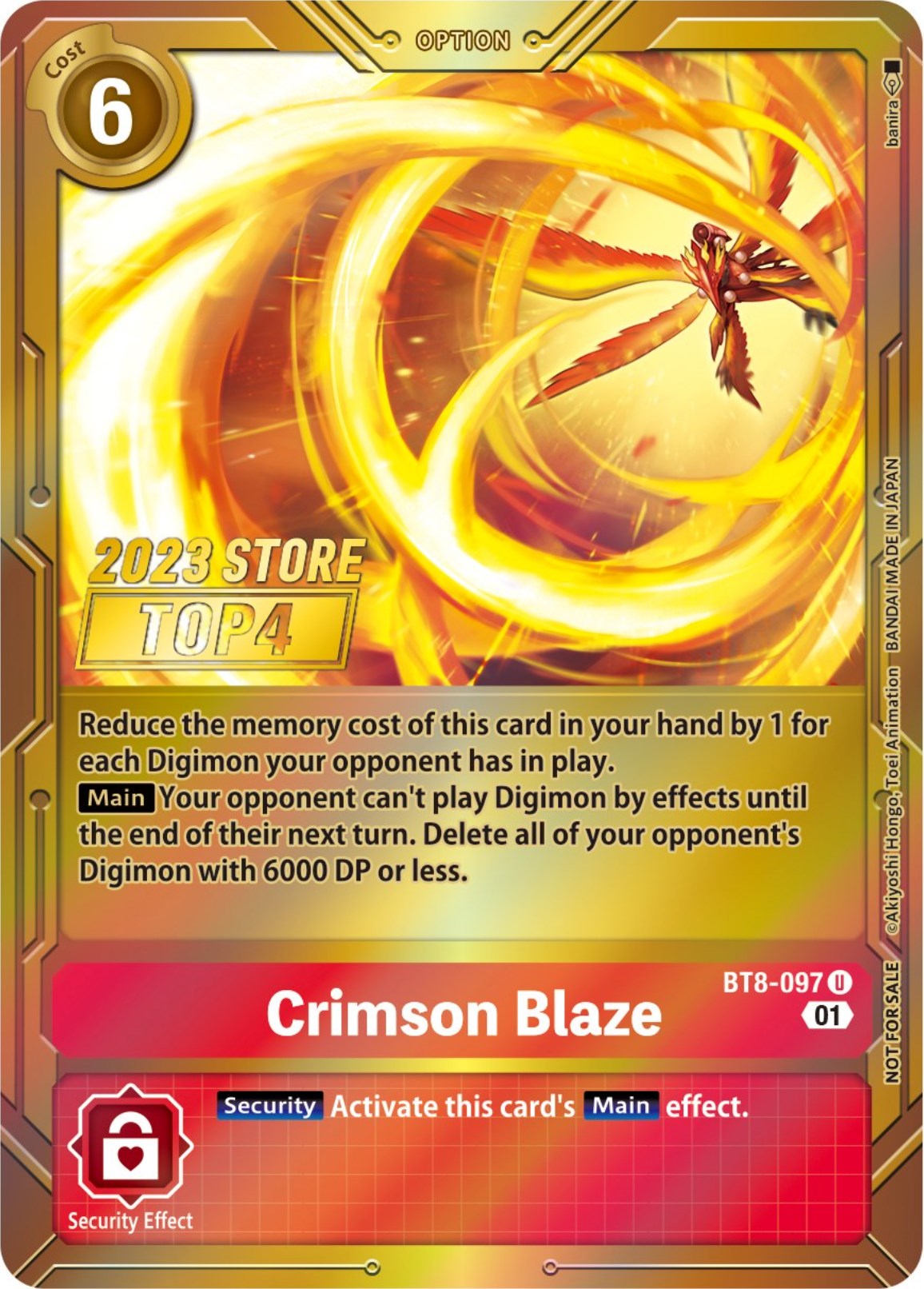 Crimson Blaze (2023 Store Top 4) [New Awakening] | Card Merchant Takapuna