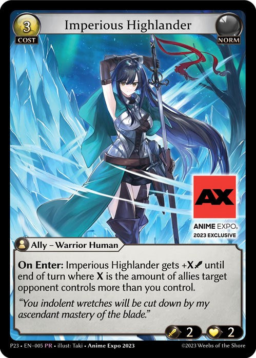 Imperious Highlander (005) [Promotional Cards] | Card Merchant Takapuna