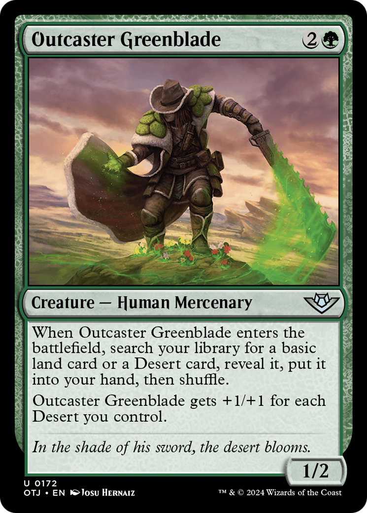 Outcaster Greenblade [Outlaws of Thunder Junction] | Card Merchant Takapuna