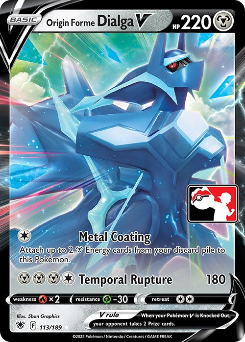 Origin Forme Dialga V (113/189) [Prize Pack Series Three] | Card Merchant Takapuna