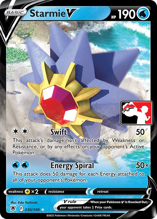 Starmie V (030/189) [Prize Pack Series Three] | Card Merchant Takapuna