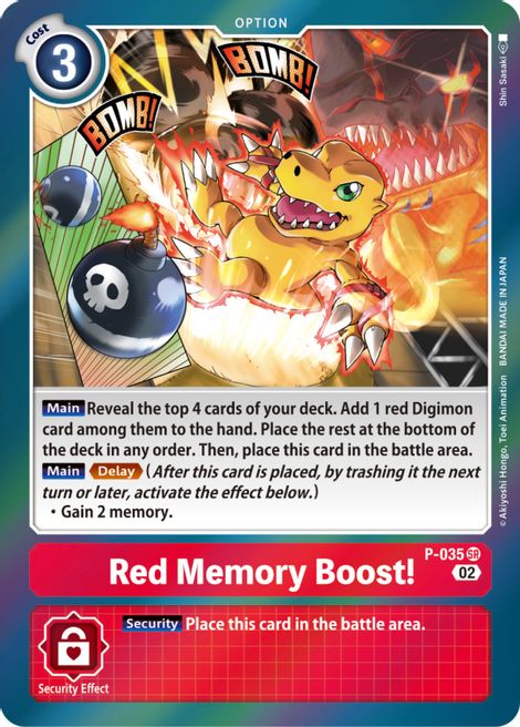 Red Memory Boost! [P-035] (Resurgence Booster) [Promotional Cards] | Card Merchant Takapuna