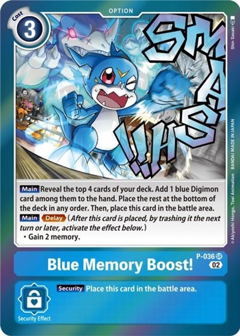 Blue Memory Boost! [P-036] (Resurgence Booster) [Promotional Cards] | Card Merchant Takapuna