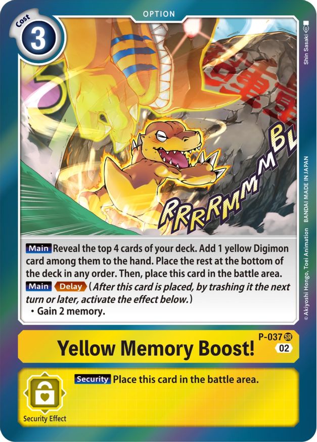 Yellow Memory Boost! [P-037](Resurgence Booster) [Promotional Cards] | Card Merchant Takapuna