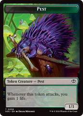 Professor Dellian Fel // Pest (0008) Double-Sided Token [Secrets of Strixhaven Tokens] | Card Merchant Takapuna