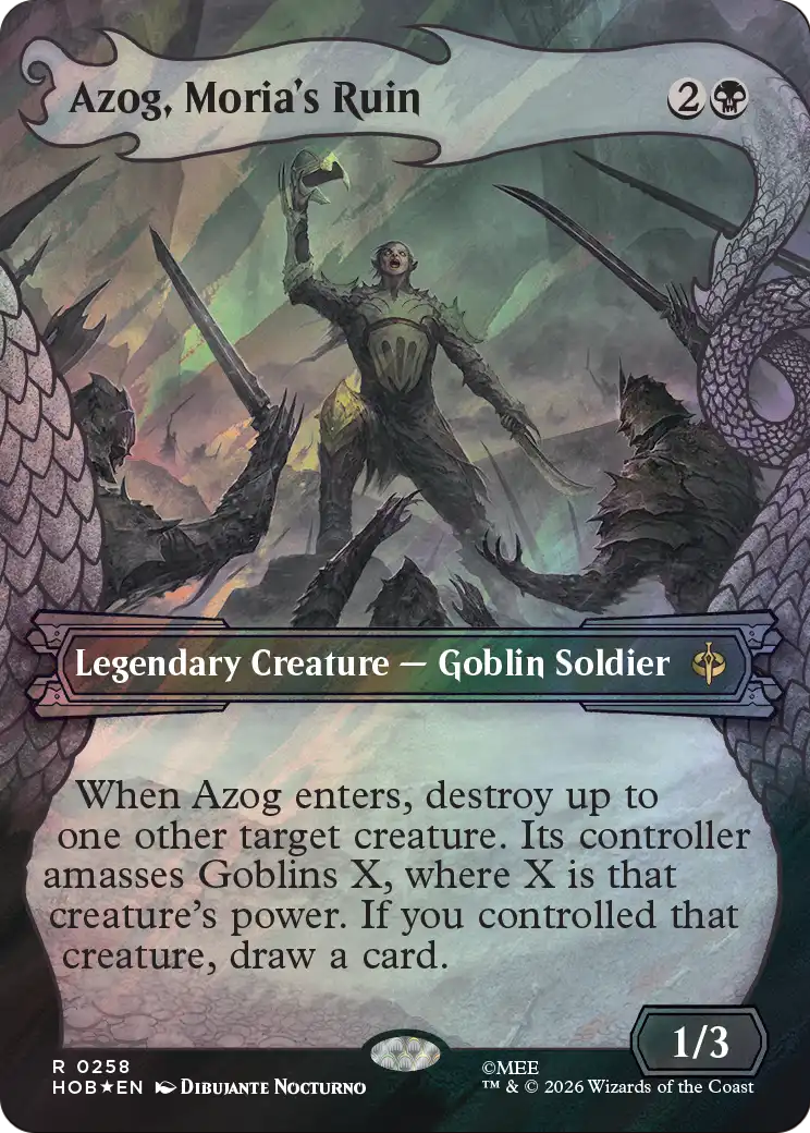 Azog, Moria's Ruin (Showcase) (Surge Foil) [The Hobbit] | Card Merchant Takapuna
