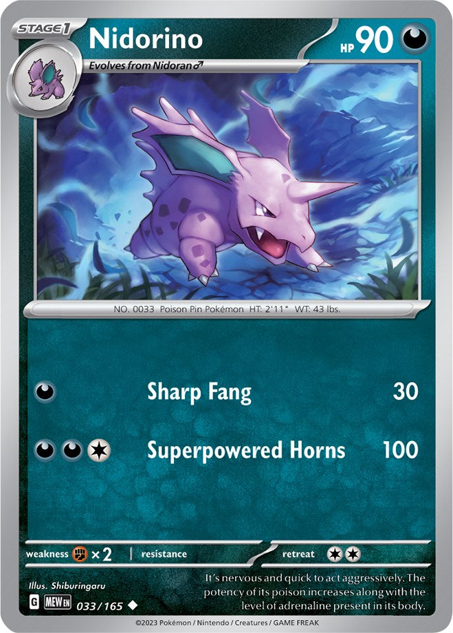 Nidorino (033/165) [Scarlet & Violet 151] | Card Merchant Takapuna