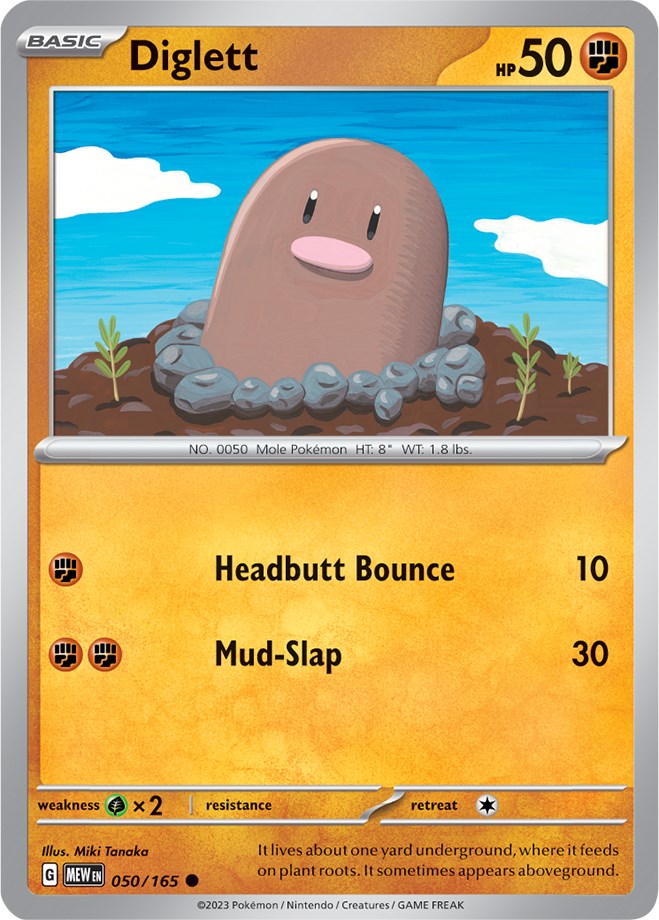 Diglett (050/165) [Scarlet & Violet 151] | Card Merchant Takapuna