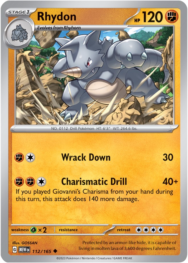 Rhydon (112/165) [Scarlet & Violet 151] | Card Merchant Takapuna