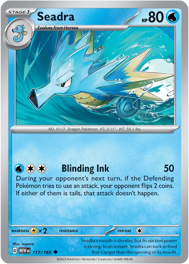 Seadra (117/165) [Scarlet & Violet 151] | Card Merchant Takapuna