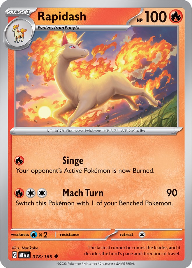 Rapidash (078/165) [Scarlet & Violet 151] | Card Merchant Takapuna