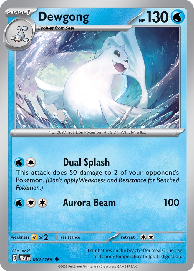 Dewgong (087/165) [Scarlet & Violet 151] | Card Merchant Takapuna