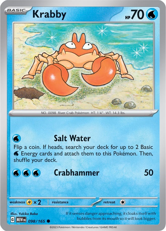 Krabby (098/165) [Scarlet & Violet 151] | Card Merchant Takapuna