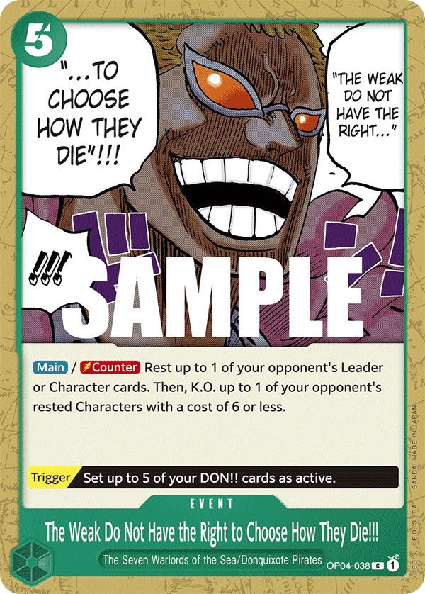 The Weak Do Not Have the Right to Choose How They Die!!! [Kingdoms of Intrigue] | Card Merchant Takapuna