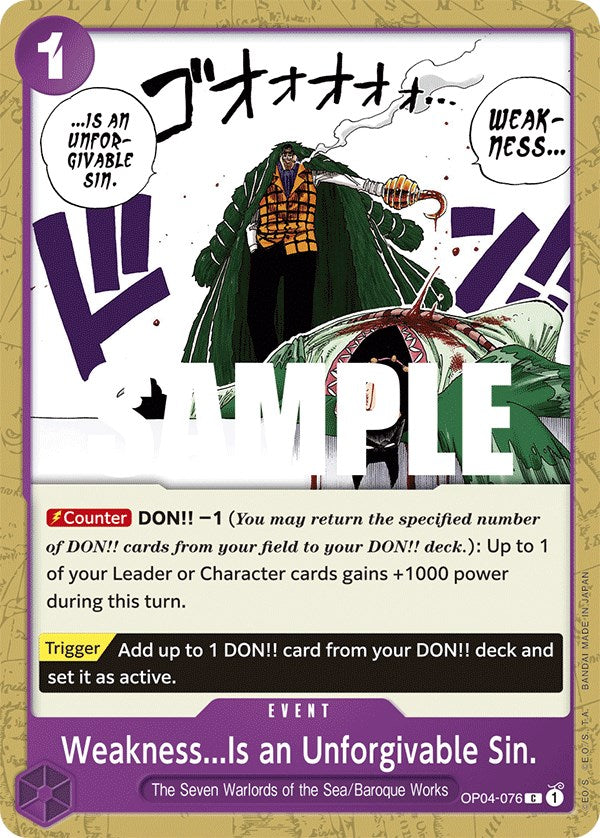 Weakness...Is an Unforgivable Sin. [Kingdoms of Intrigue] | Card Merchant Takapuna