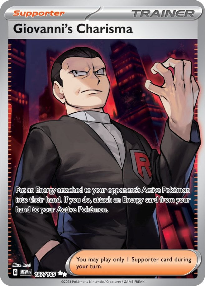 Giovanni's Charisma (197/165) [Scarlet & Violet 151] | Card Merchant Takapuna