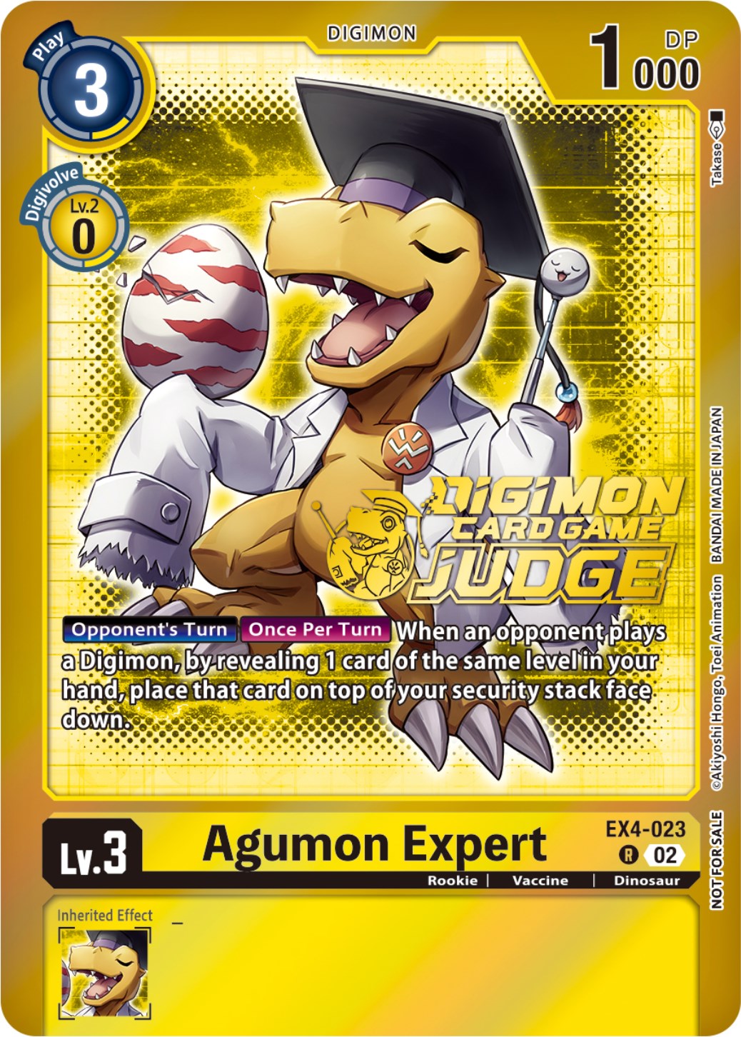 Agumon Expert [EX4-023] (Judge Pack 4) [Alternative Being Booster Promos] | Card Merchant Takapuna