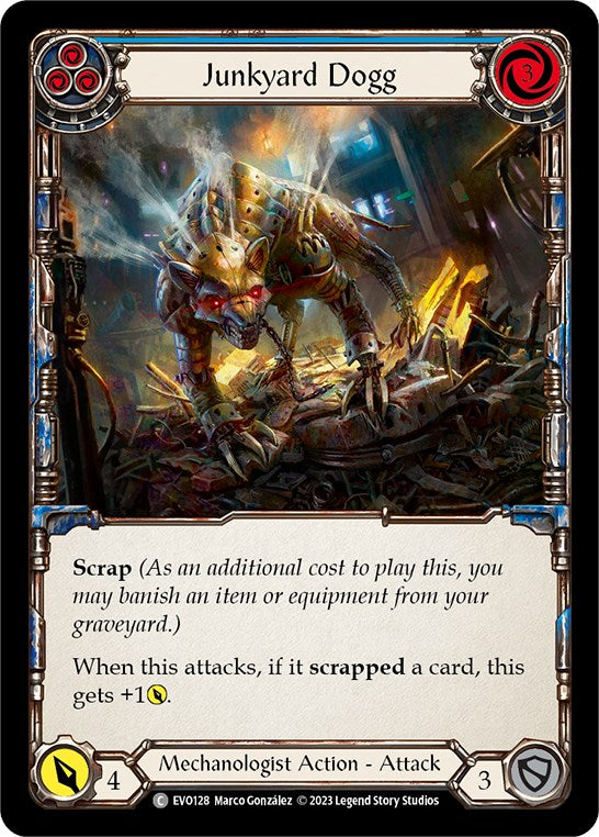 Junkyard Dogg (Blue) [EVO128] (Bright Lights)  Rainbow Foil | Card Merchant Takapuna