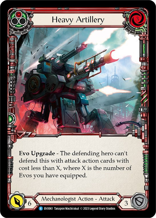Heavy Artillery (Red) [EVO061] (Bright Lights)  Rainbow Foil | Card Merchant Takapuna