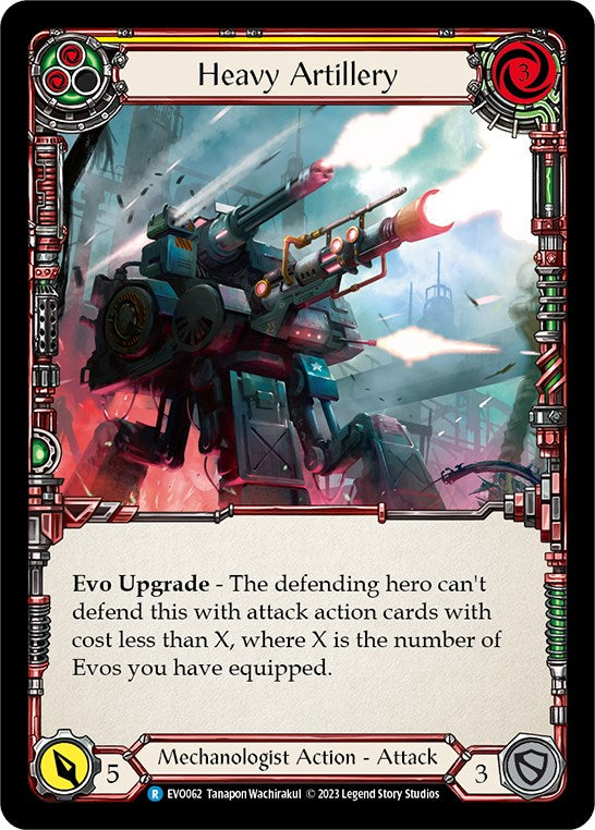 Heavy Artillery (Yellow) [EVO062] (Bright Lights)  Rainbow Foil | Card Merchant Takapuna
