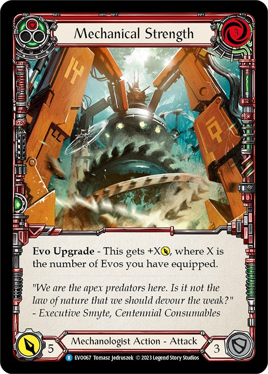 Mechanical Strength (Red) [EVO067] (Bright Lights)  Rainbow Foil | Card Merchant Takapuna