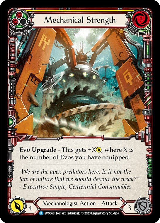 Mechanical Strength (Yellow) [EVO068] (Bright Lights)  Rainbow Foil | Card Merchant Takapuna