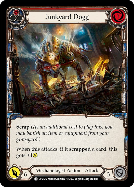 Junkyard Dogg (Red) [EVO126] (Bright Lights)  Rainbow Foil | Card Merchant Takapuna