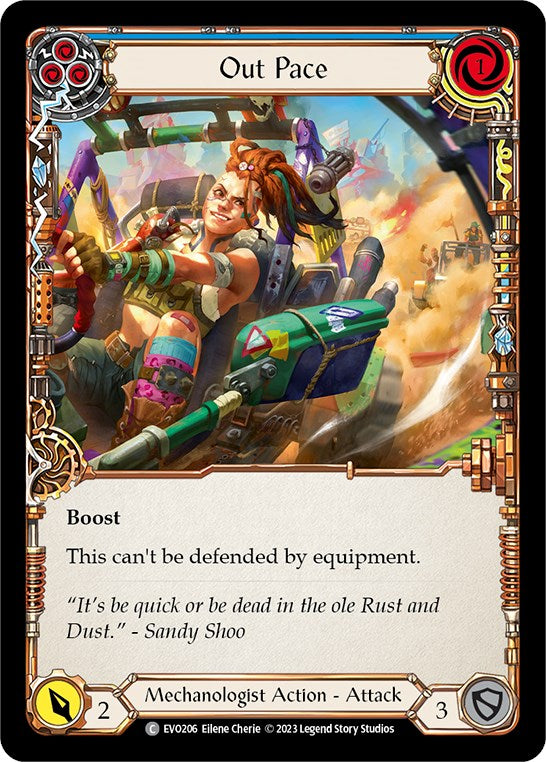 Out Pace (Blue) [EVO206] (Bright Lights)  Rainbow Foil | Card Merchant Takapuna