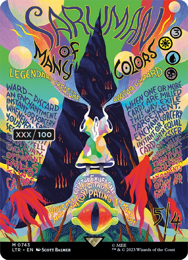 Saruman of Many Colors (Borderless Poster) (Serialized) [The Lord of the Rings: Tales of Middle-Earth] | Card Merchant Takapuna