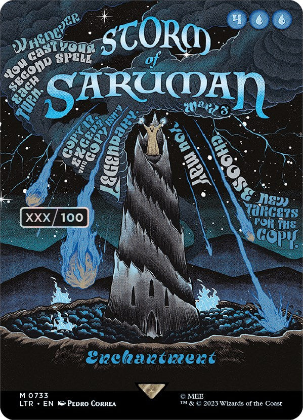Storm of Saruman (Borderless Poster) (Serialized) [The Lord of the Rings: Tales of Middle-Earth] | Card Merchant Takapuna