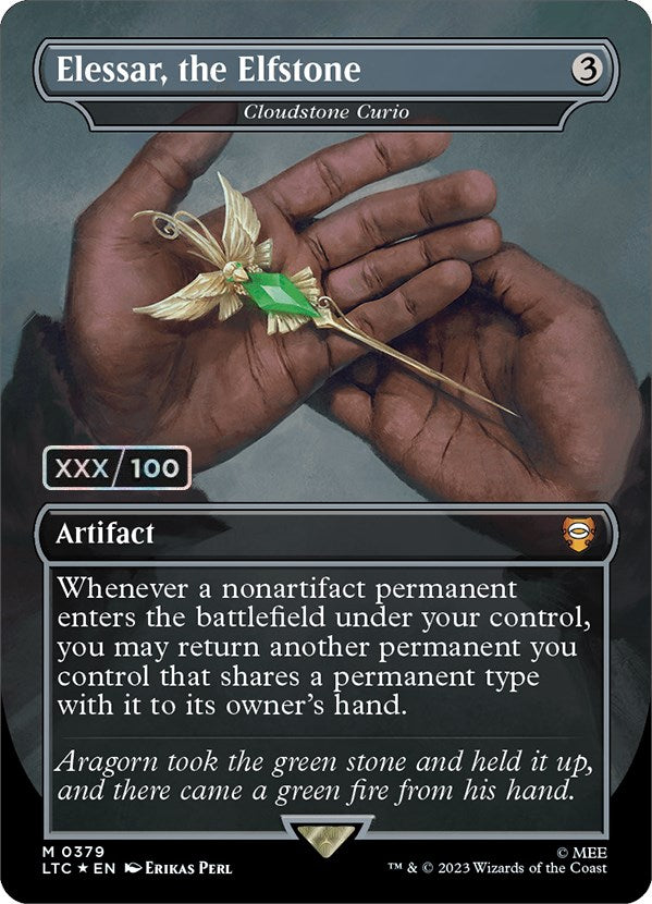 Elessar, the Elfstone - Cloudstone Curio (Serialized) [The Lord of the Rings: Tales of Middle-Earth Commander] | Card Merchant Takapuna
