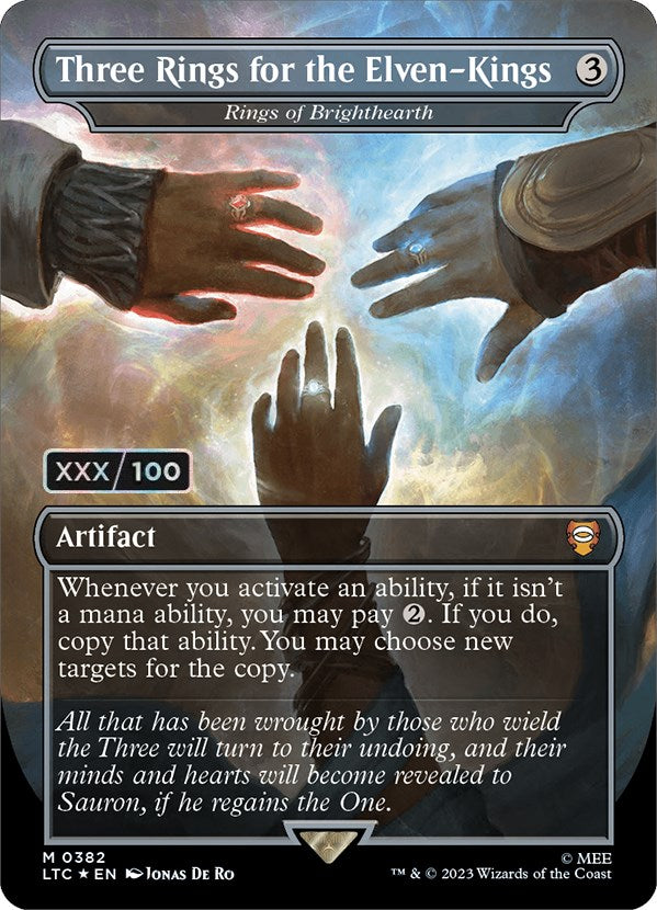 Three Rings for the Elven-Kings - Rings of Brighthearth (Serialized) [The Lord of the Rings: Tales of Middle-Earth Commander] | Card Merchant Takapuna