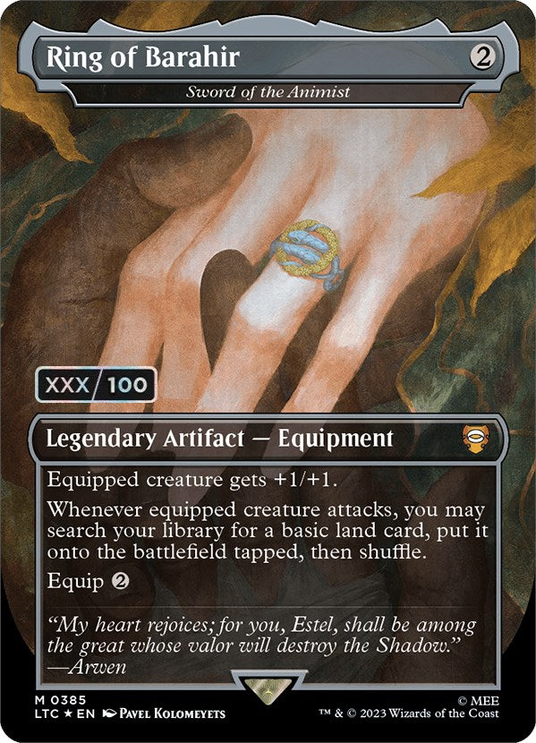 Ring of Barahir - Sword of the Animist (Serialized) [The Lord of the Rings: Tales of Middle-Earth Commander] | Card Merchant Takapuna