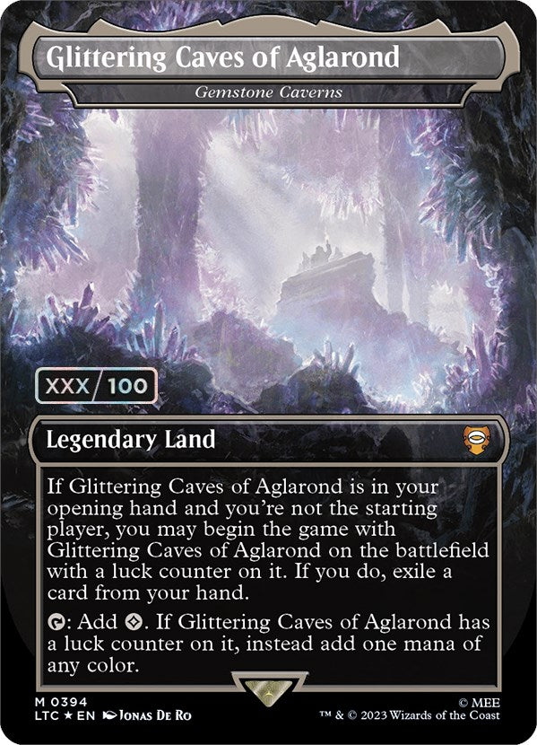 Glittering Caves of Aglarond - Gemstone Caverns (Serialized) [The Lord of the Rings: Tales of Middle-Earth Commander] | Card Merchant Takapuna