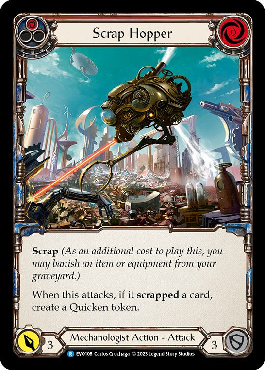 Scrap Hopper (Red) [EVO108] (Bright Lights)  Rainbow Foil | Card Merchant Takapuna