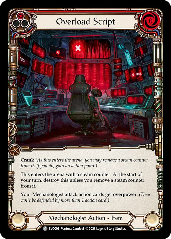 Overload Script [EVO096] (Bright Lights)  Rainbow Foil | Card Merchant Takapuna