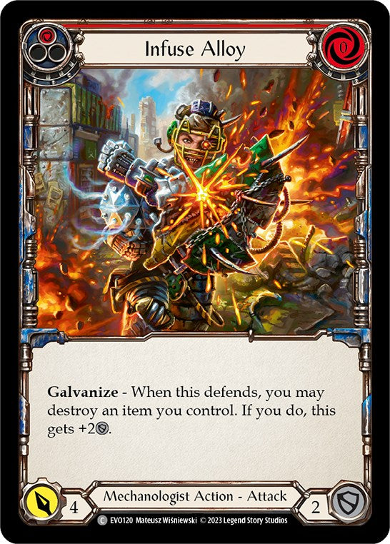 Infuse Alloy (Red) [EVO120] (Bright Lights)  Rainbow Foil | Card Merchant Takapuna