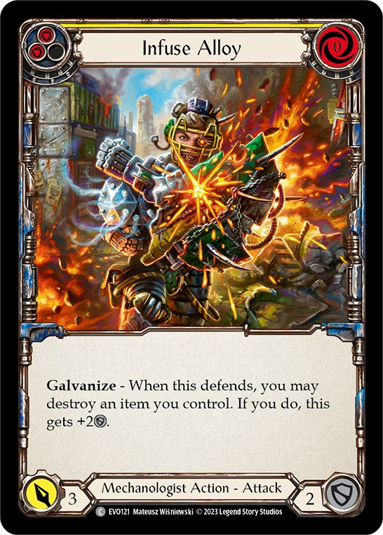 Infuse Alloy (Yellow) [EVO121] (Bright Lights)  Rainbow Foil | Card Merchant Takapuna