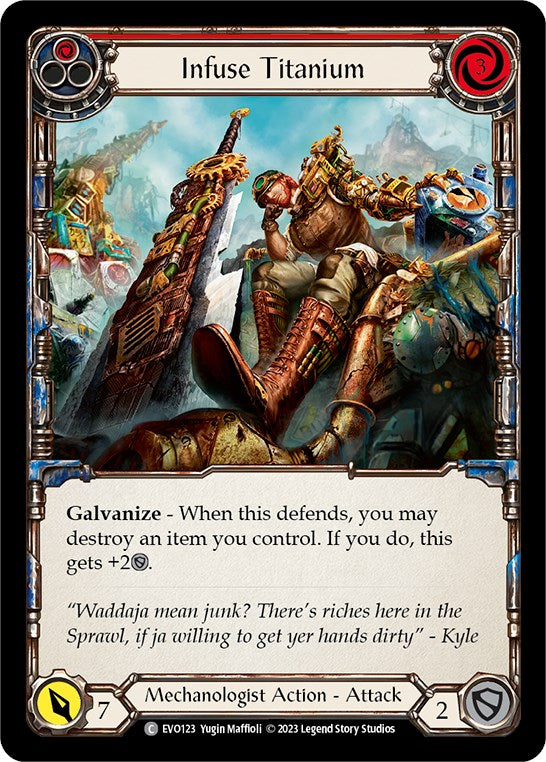 Infuse Titanium (Red) [EVO123] (Bright Lights)  Rainbow Foil | Card Merchant Takapuna