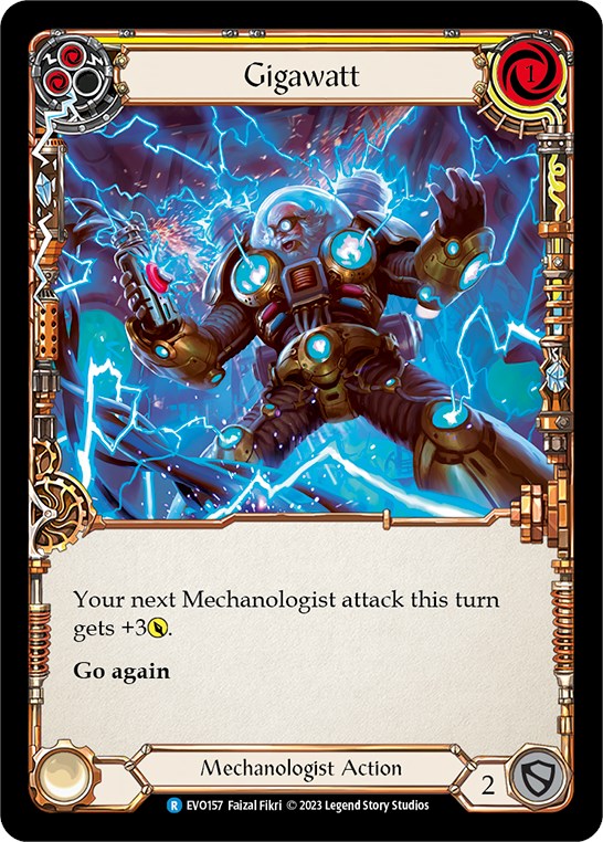 Gigawatt (Yellow) [EVO157] (Bright Lights)  Rainbow Foil | Card Merchant Takapuna