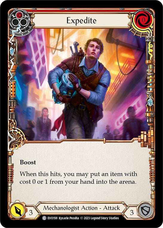 Expedite (Red) [EVO198] (Bright Lights)  Rainbow Foil | Card Merchant Takapuna
