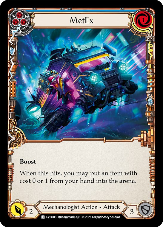 MetEx (Blue) [EVO203] (Bright Lights)  Rainbow Foil | Card Merchant Takapuna
