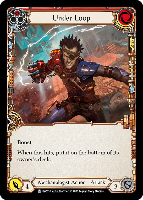 Under Loop (Red) [EVO216] (Bright Lights)  Rainbow Foil | Card Merchant Takapuna