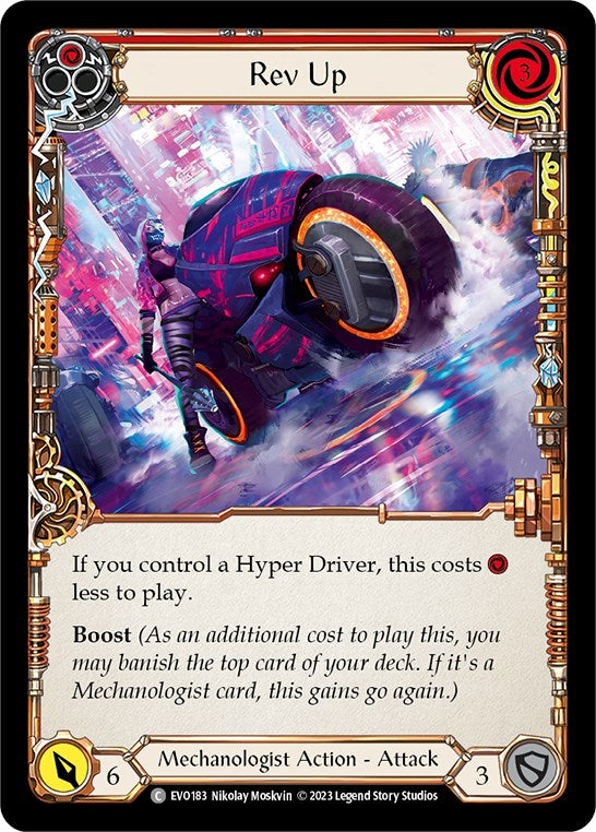 Rev Up (Red) [EVO183] (Bright Lights)  Rainbow Foil | Card Merchant Takapuna